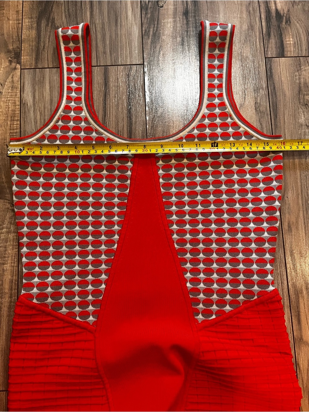 Z Spoke by Zac Posen Red Combo Knit Sleeveless Bodycon Dress S - Picture 11 of 15
